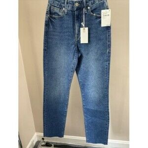 Good American Good Classic Raw Hem Stretch Jean Women's 2/26 NWT (MSRP $99)